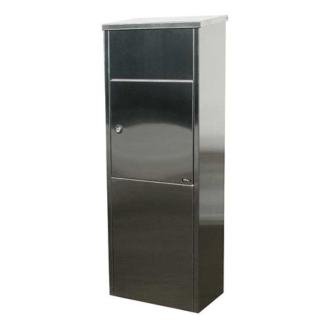 allux 600 stainless steel ground mount locking mail parcel box|Top Loading Mail Parcel Box Steel 600 Allux.